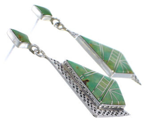 Turquoise And Genuine Sterling Silver Earrings EX31536